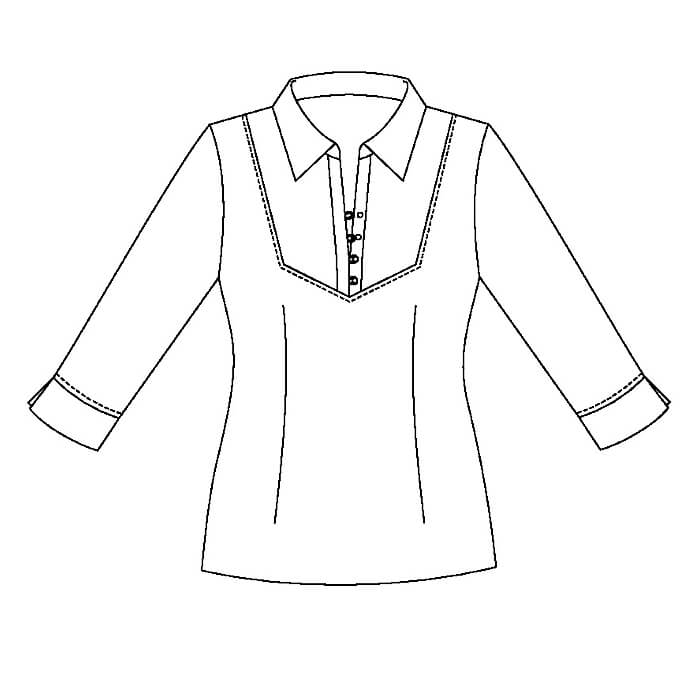 Shirt / Front Button Tabs HOA-374