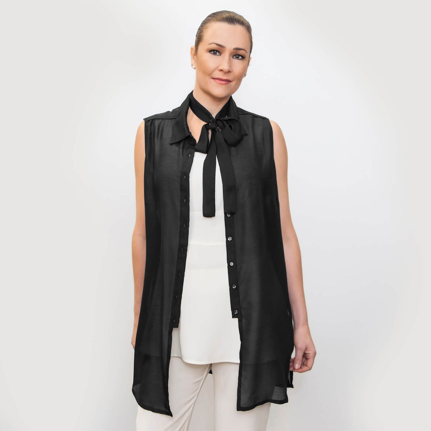 Black Gina Sleeveless Shirt