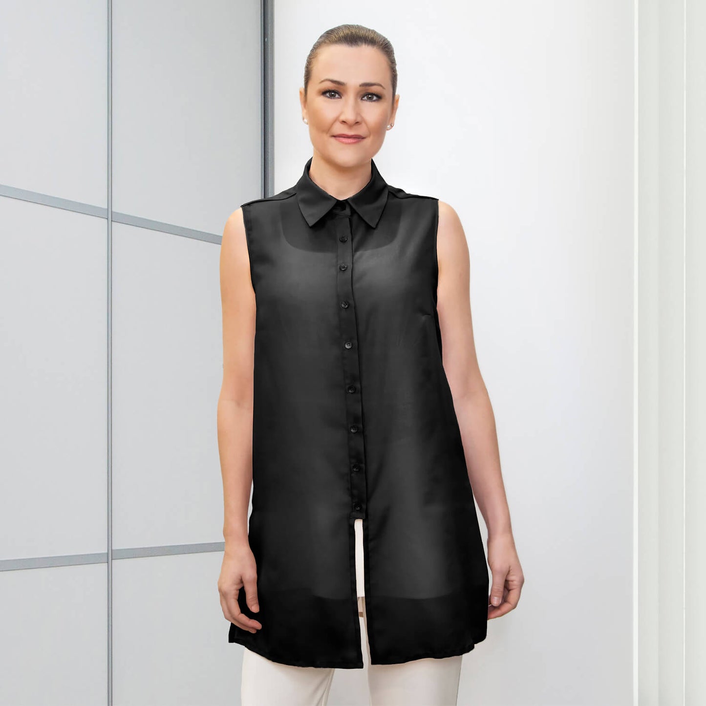 Black Gina Sleeveless Shirt