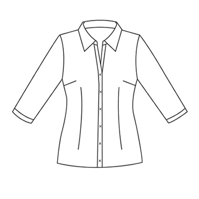 Shirt With 3/4 Sleeves
